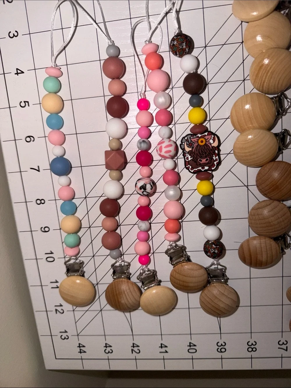 Kids Silicone Beaded Pacifier Clip - Multicolor $15 each